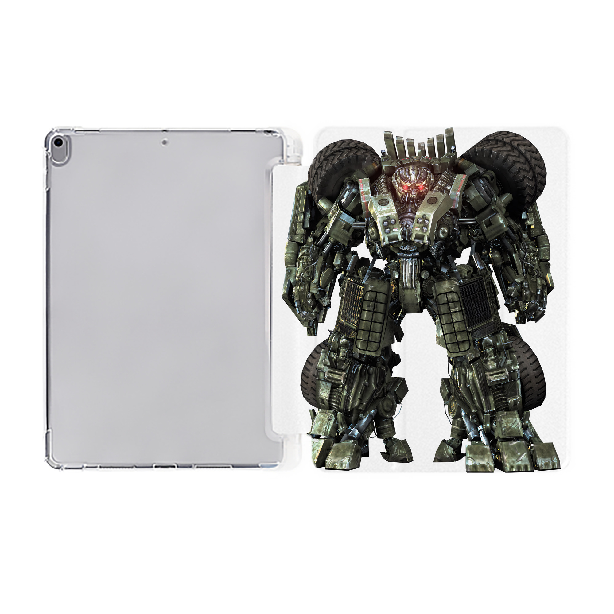 （画像用） Transformers トランスフォーマー IPad ケース ペン収納付き 三つ折りスタンド PUレザー×シリコン 対応機種9.5/10.5/10.9インチ